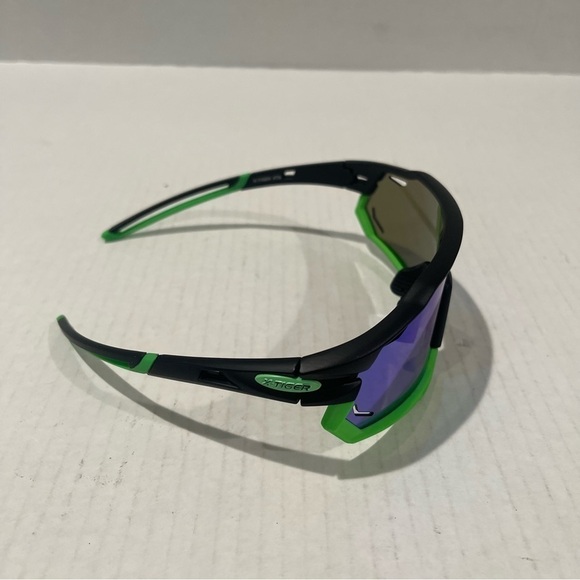 Unisex X-Tinger Polarized Green Black Cycling Sunglasses! - Picture 6 of 8